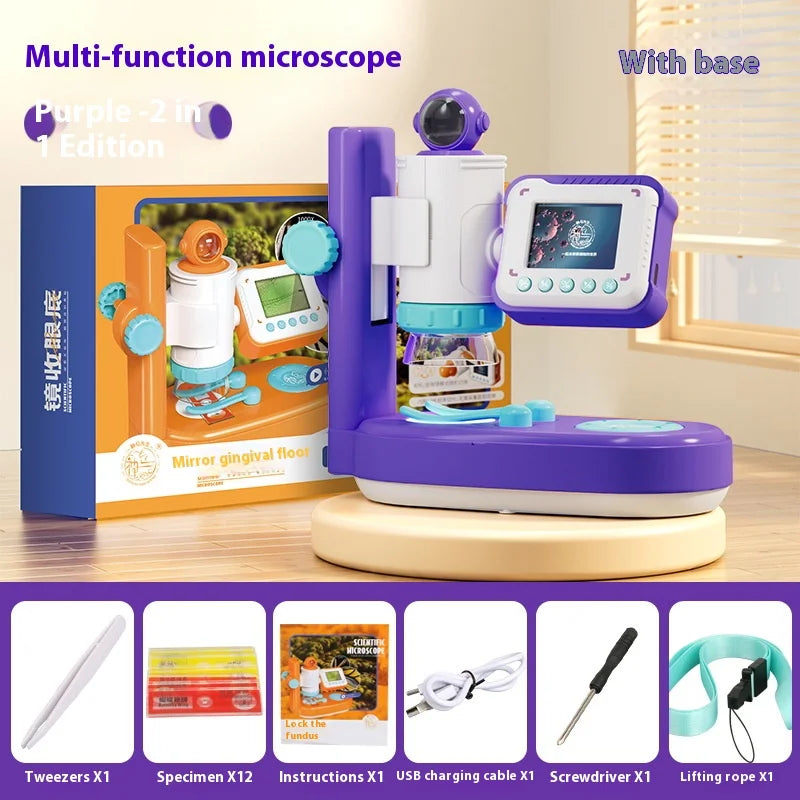 Microscope, Children's Science Professional Grade, Electron Optics, High Definition, Portable, Handheld Magnifier Peaceful Pleasures Health and Wellness 4