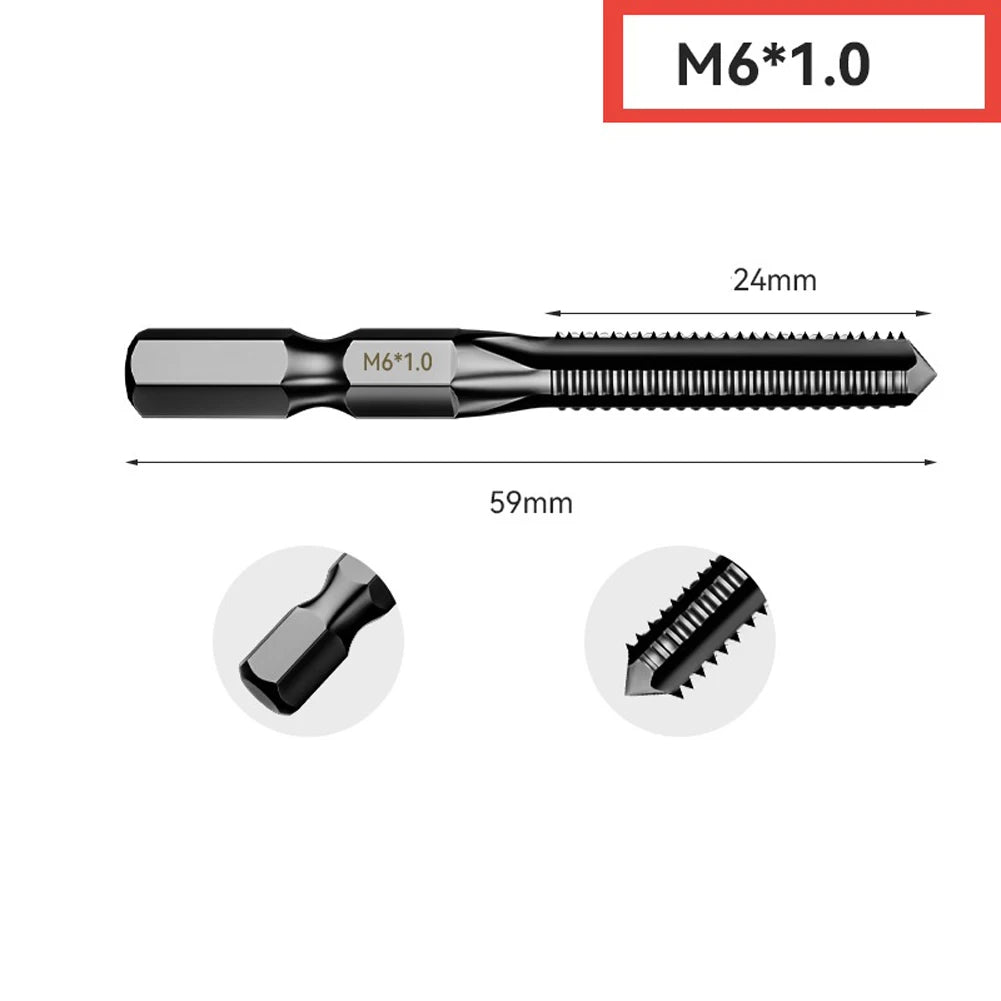 HSS 6542 Tap Drill Bit Hex Shank Thread Metric 2 5- Screw Taps Tool
