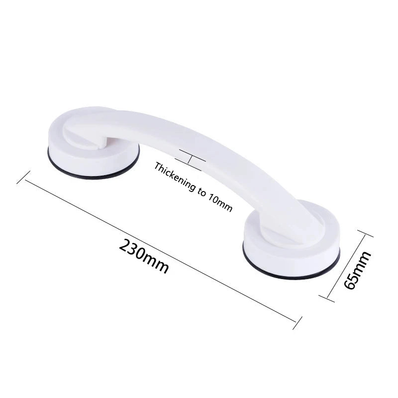 No-Drill Suction Cup Grab Bar | Bathroom Safety Handle 1–2 Pack