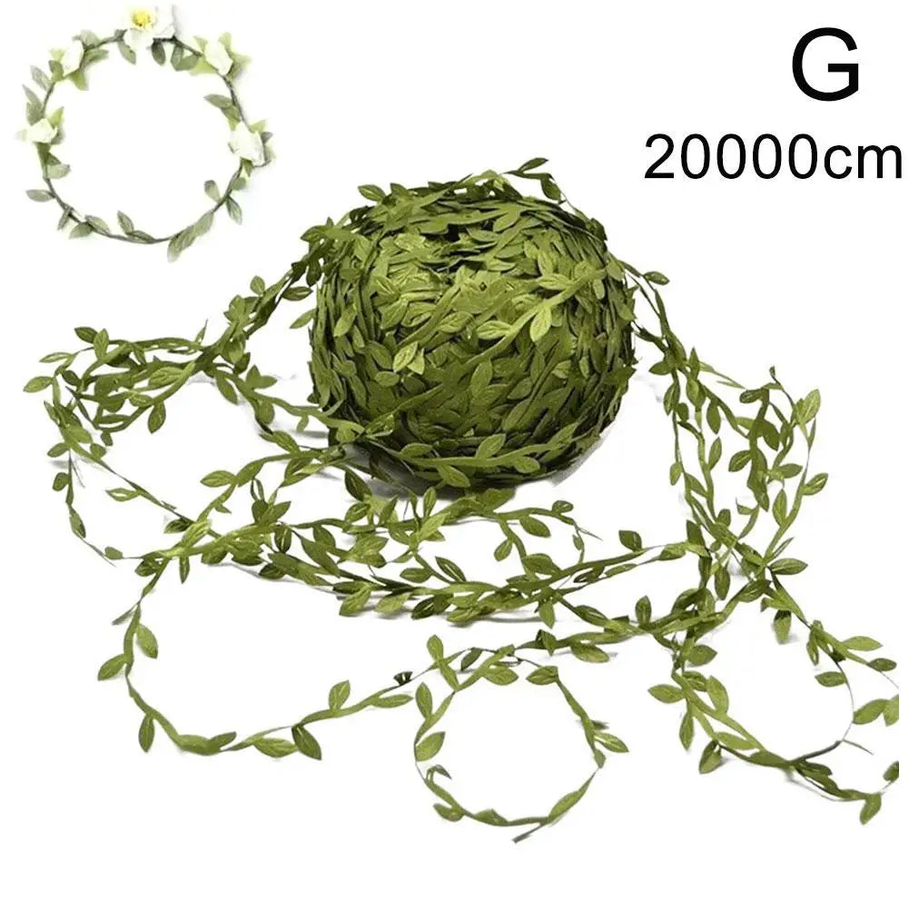 Silk Artificial Green Leaf Vine for Wedding, Wreath & Crafts
