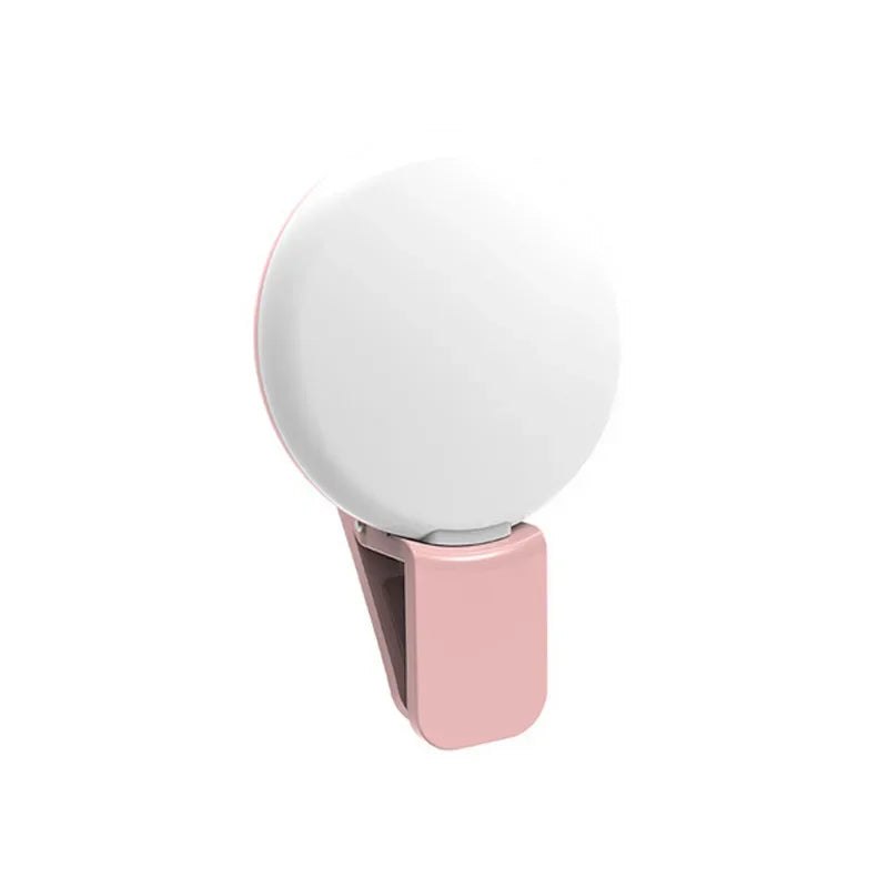 Mini LED Selfie Ring Light Clip-On Fill Light for Phone
