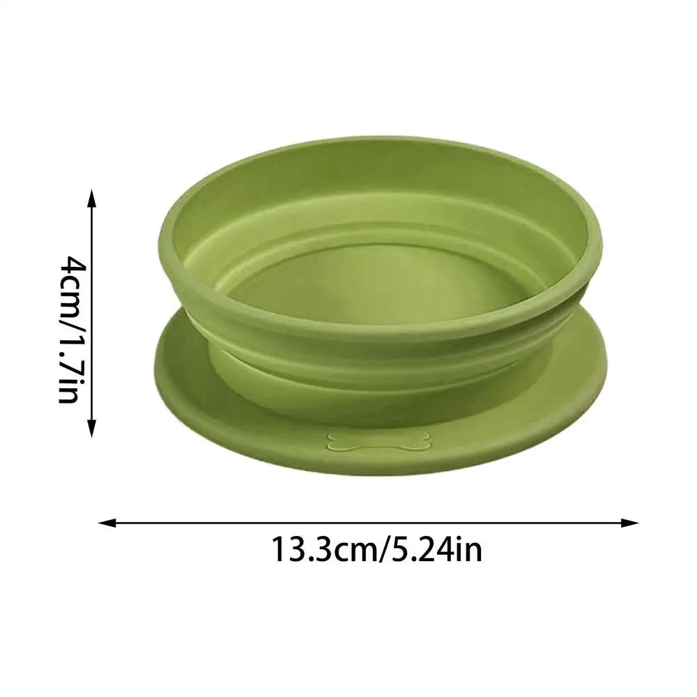 Foldable Silicone Pet Bowl – Portable Travel Food & Water Bowl