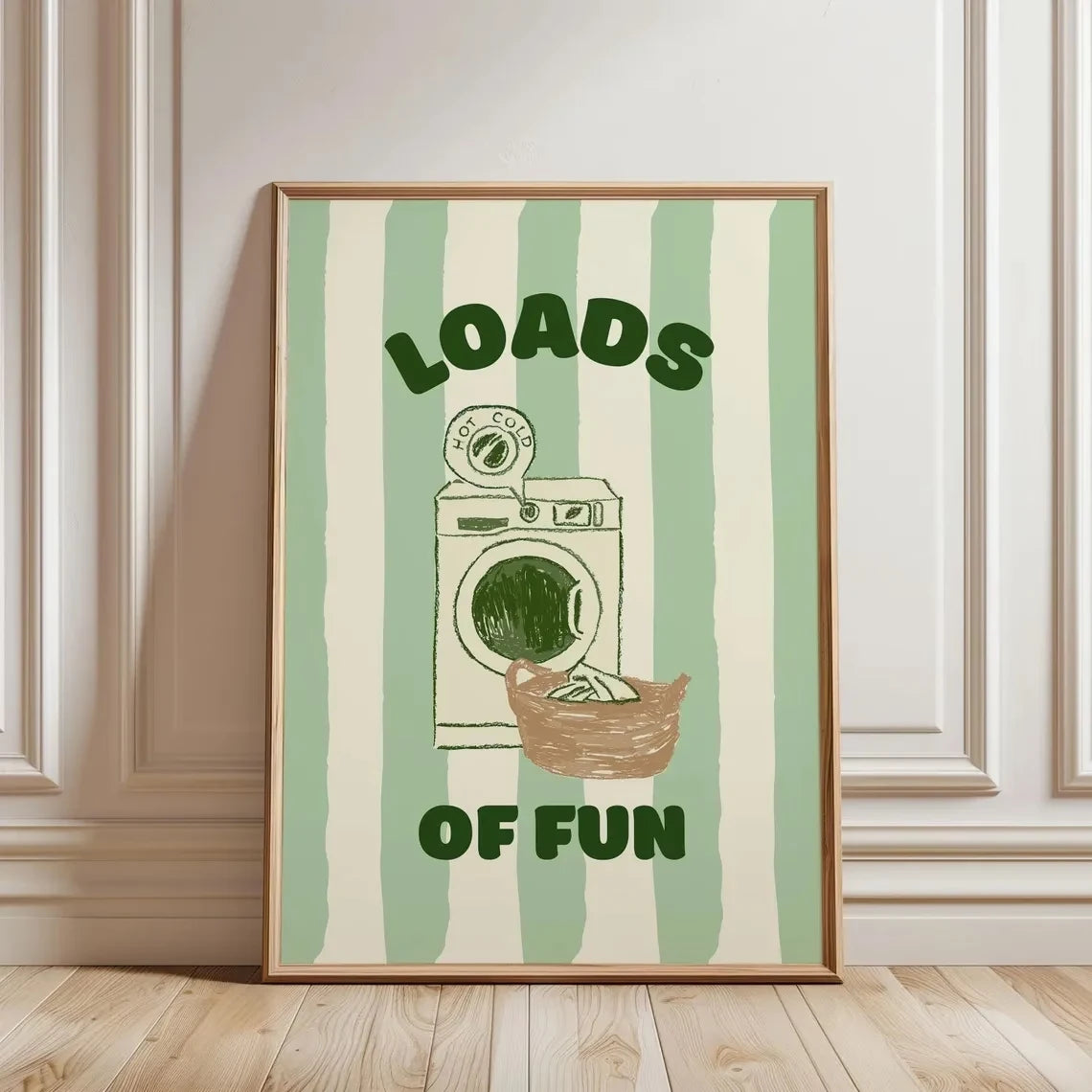 Laundry Rules Canvas Wall Art Print | Home Decor Poster