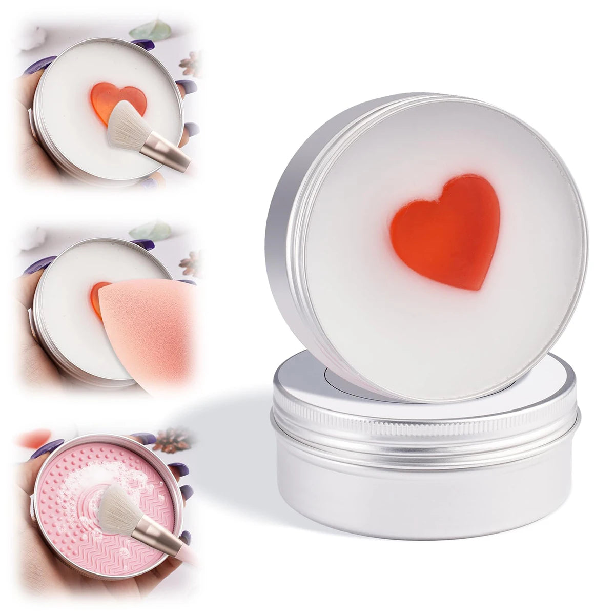 Makeup Brush Cleaner Soap with Silicone Mat – 60g/100g Peaceful Pleasures Health and Wellness