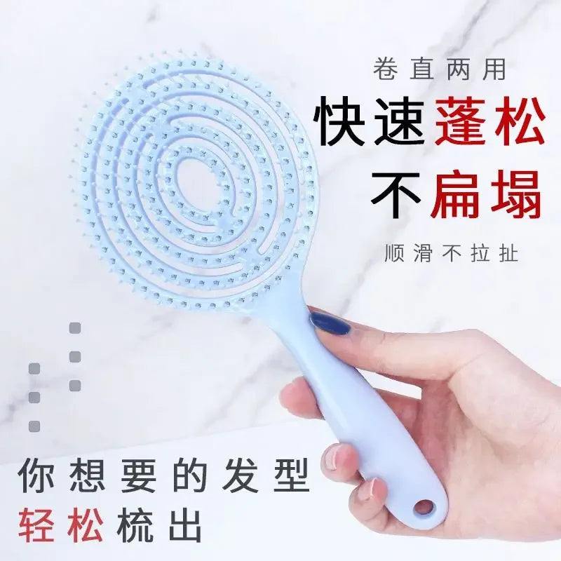 Lollipop Hollow Volumizing Hair Comb | Macaron Colors Volumizing Hair Comb Peaceful Pleasures Health and Wellness