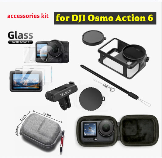 DJI Action 6 Hard Shell Case & Accessories Kit | EVA Carry Bag Action Camera Case Oasis Select
