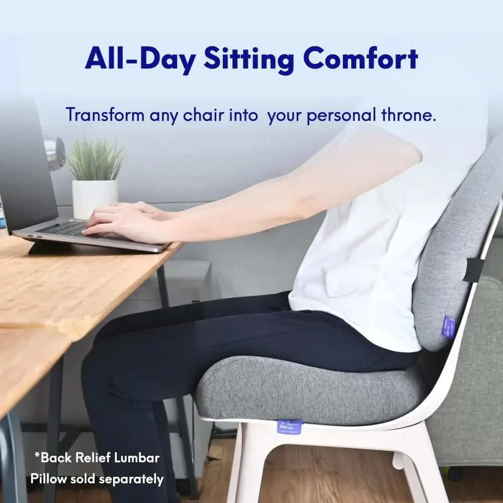 Ergonomic Memory Foam Seat Cushion – Hip, Tailbone & Sciatica Relief Peaceful Pleasures Health and Wellness