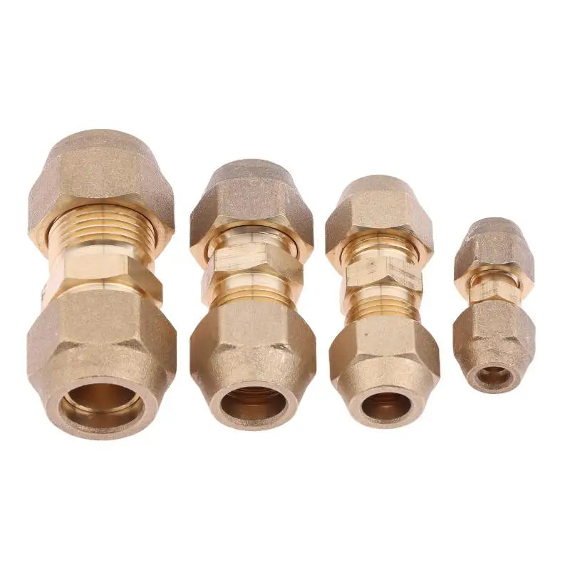 New 1Pcs 2 3 4 5mm Quick Connectors Straight Pipe Extension Joint No-Weld Fittings With Flare Nuts Copper Connectors Peaceful Pleasures Health and Wellness