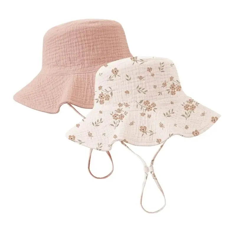 Baby Sun Hat 2-Pack UPF50+ Wide Brim & Adjustable Chin Strap
