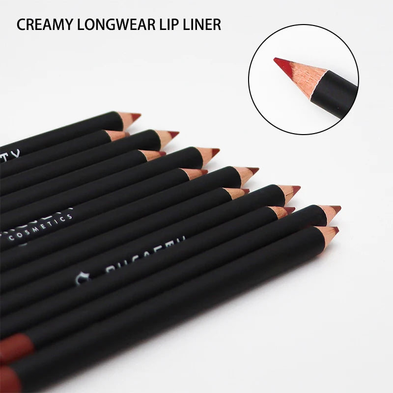 12pcs Matte Lipstick Lip Liner Set, 12 colors, nude, velvet, matte, soft mist, long-lasting, 0.8g*12 Peaceful Pleasures Health and Wellness