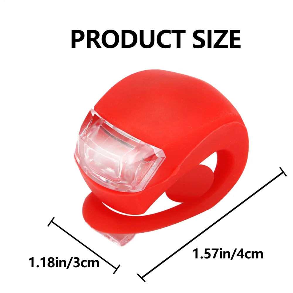 LED Bike Lights Waterproof Bicycle Head Front Light Cycling Wheel Flash Rear Lamp Night Warning Taillight Bicycle Accessories Peaceful Pleasures Health and Wellness Red