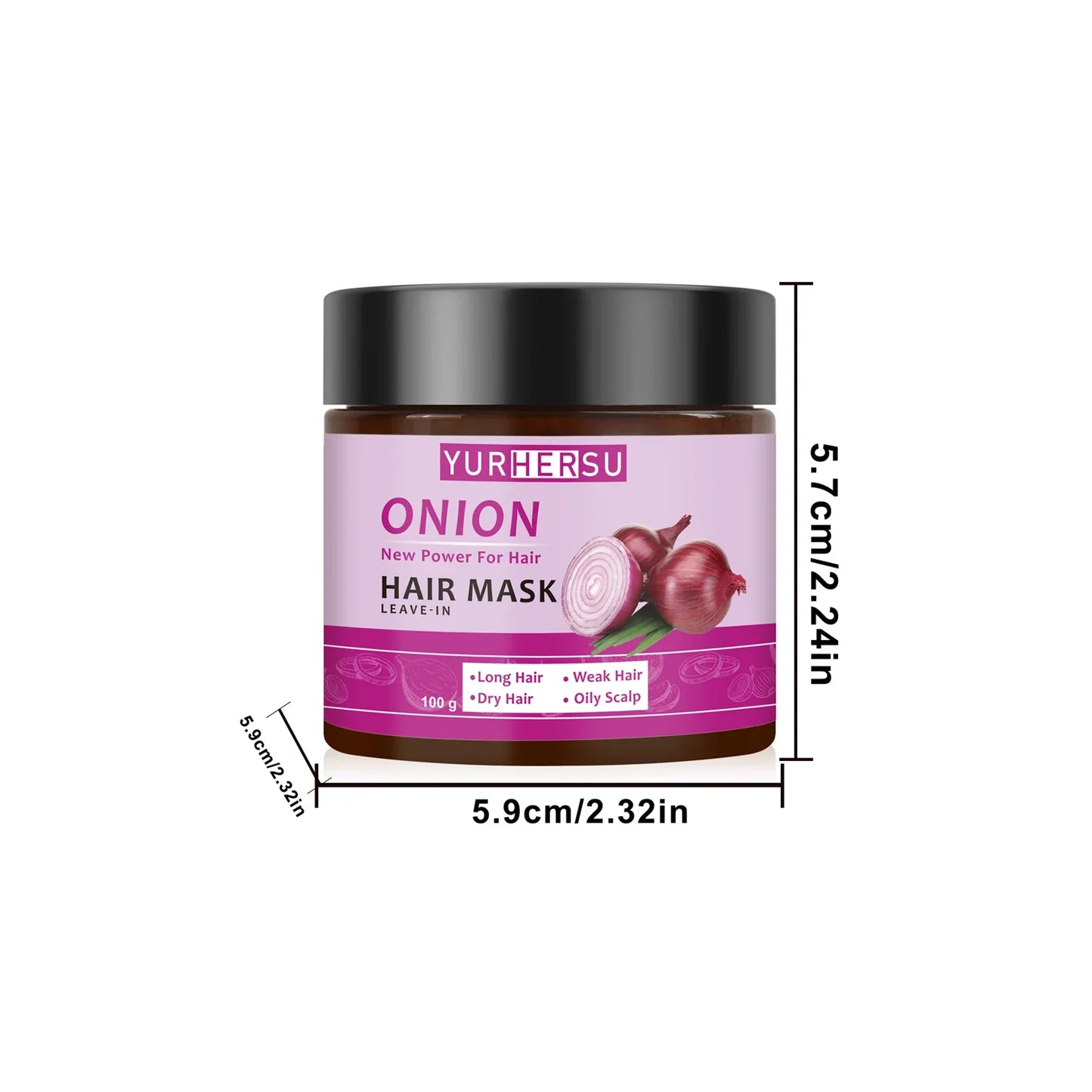 YURHERSU Onion Essence No-Rinse Hair Mask – 100g | All Hair