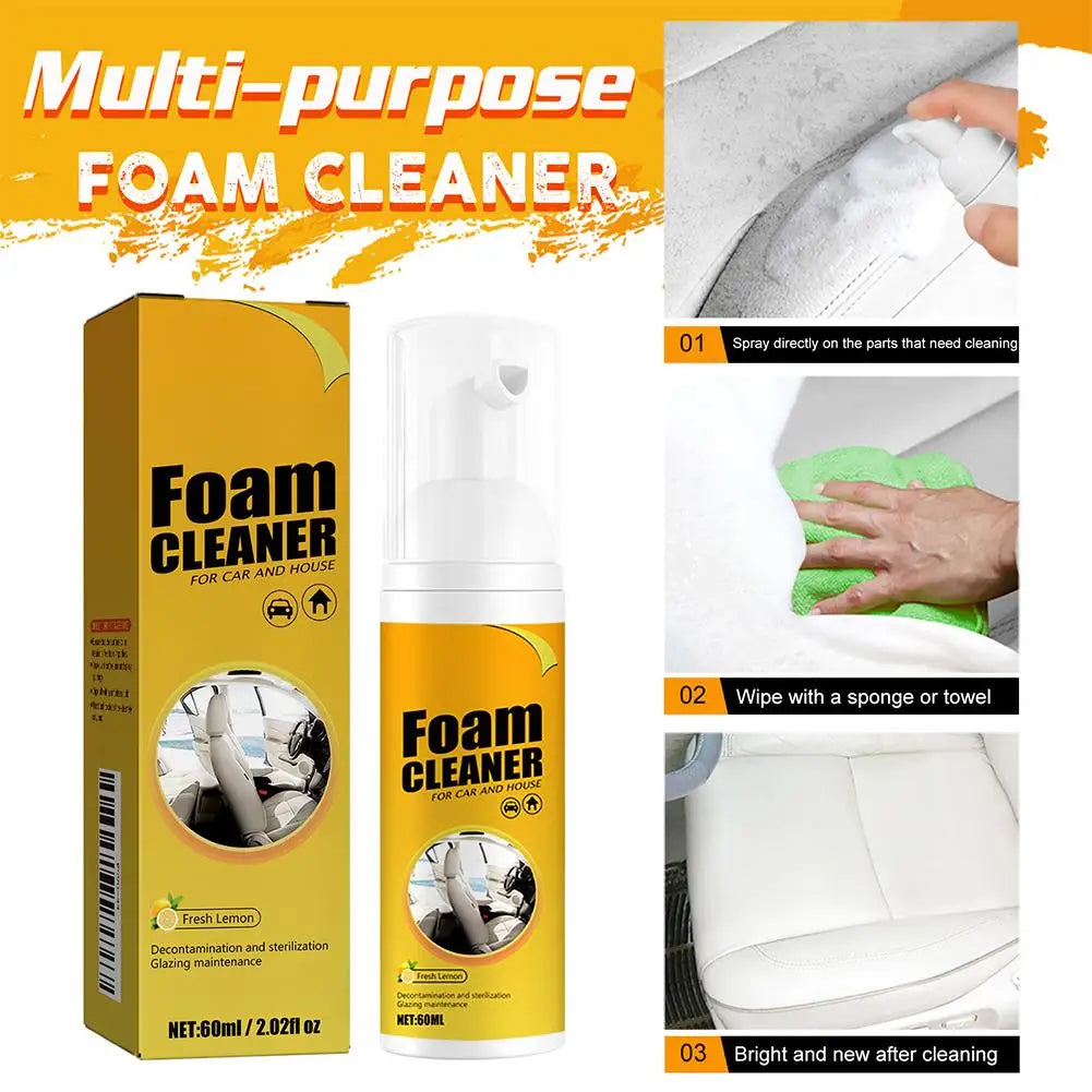 Car Interior Foam Cleaner Spray – Seats, Dashboard & More