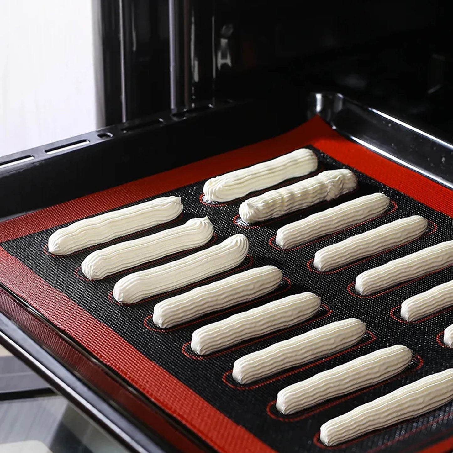 Perforated Double-Sided Silicone Baking Mat | Puff & Round Patterns – Non-Stick Reusable Oven Liner