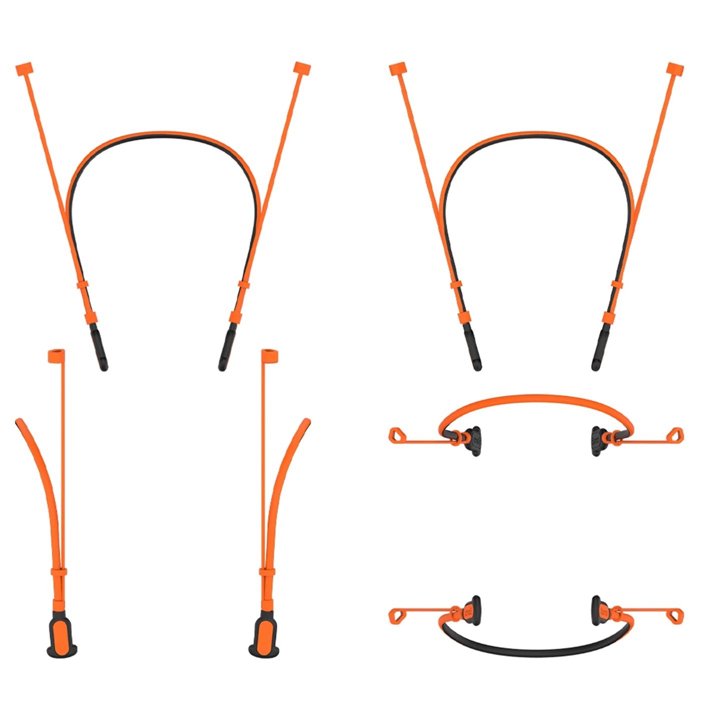 Protective Silicone Rope Soft Silicone Sports Neckband Strap Compatible with Galaxy Buds3 FE(2025)/3 Pro/3 Peaceful Pleasures Health and Wellness Orange