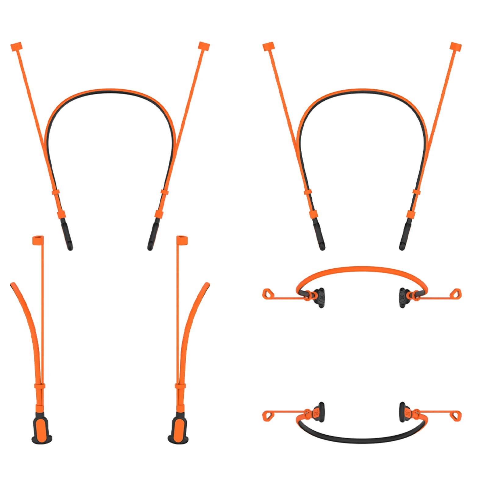 Protective Silicone Rope Soft Silicone Sports Neckband Strap Compatible with Galaxy Buds3 FE(2025)/3 Pro/3 Peaceful Pleasures Health and Wellness Orange