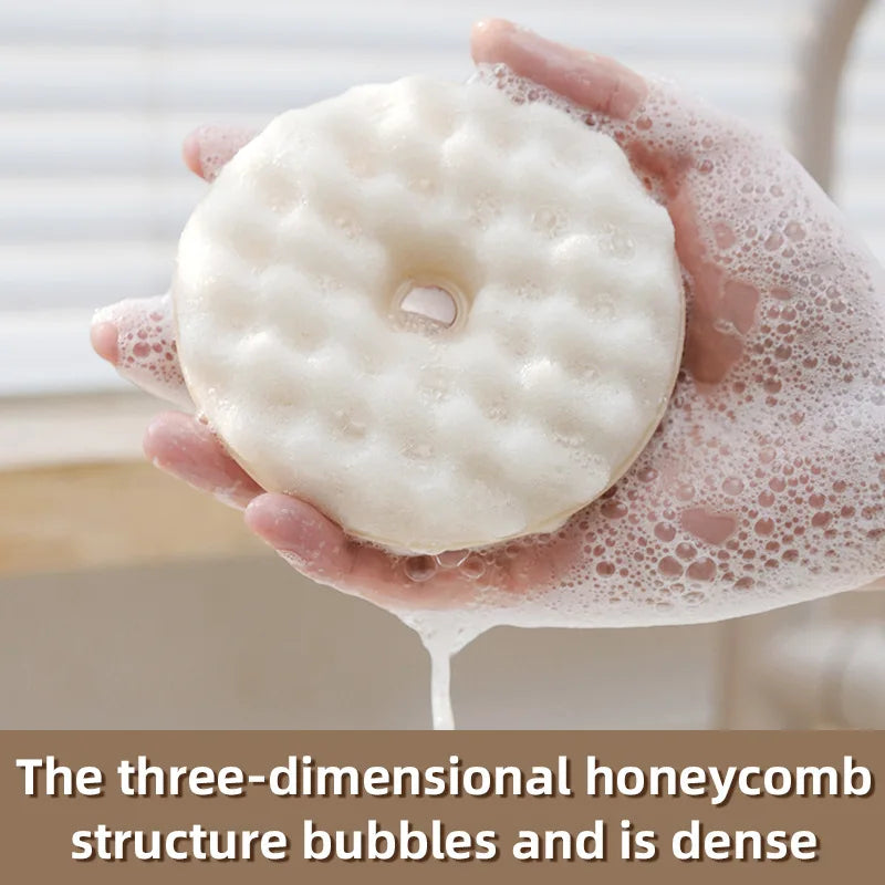 Donut Sponge Dish Brush with Suction Cup | Kitchen Scouring Pad Dish Sponge Brush Peaceful Pleasures Health and Wellness