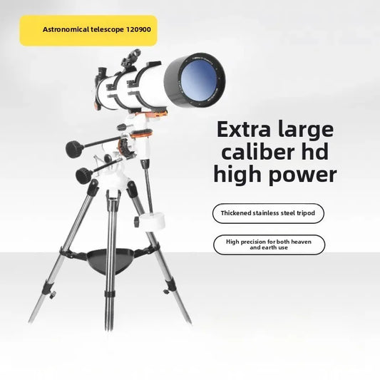 120900 Astronomical Telescope Large Aperture Equatorial Refracting Outdoor High Magnification HD Professional Stargazing Moon Peaceful Pleasures Health and Wellness