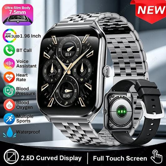 New Ultra Thin Smart Watch Men 1.96'' AMOLED Curved Display Show Time Call Reminder Sport Fitness Tracker Smartwatch Ladies HW12 Peaceful Pleasures Health and Wellness