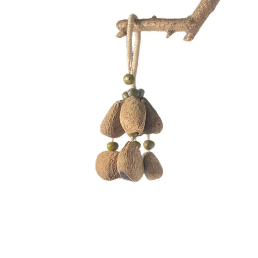 Nutshell Hand Rattle Imported Real Wind Bell String Backing Track Peaceful Pleasures Health and Wellness