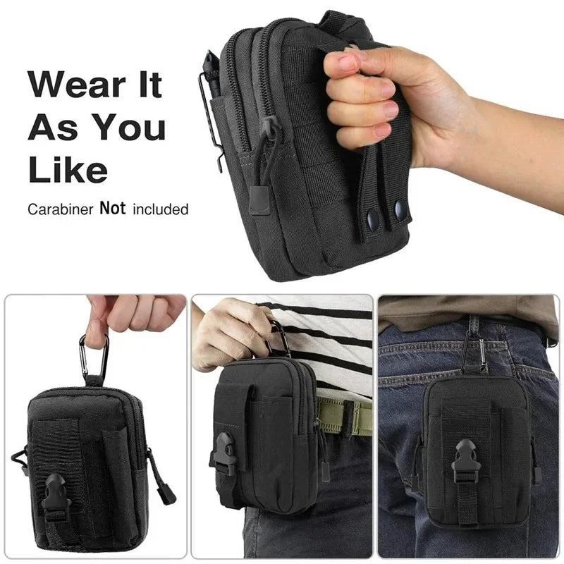 Men's Waterproof Nylon Waist Bag | Phone Pouch Belt Pack Waist Bag Pack Peaceful Pleasures Health and Wellness