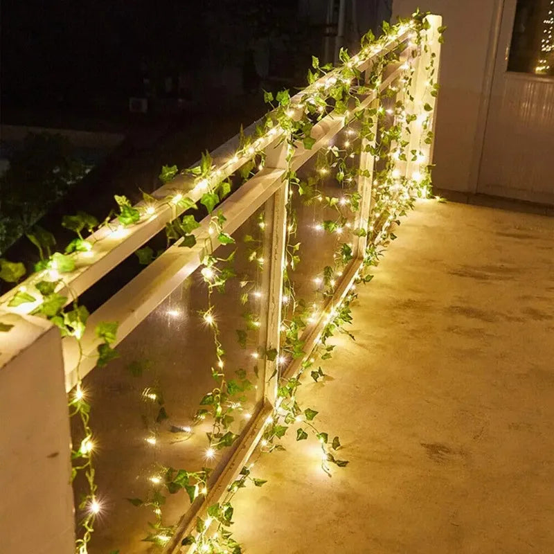 Solar Fairy String Lights Artificial Ivy Garland – IP65 10m