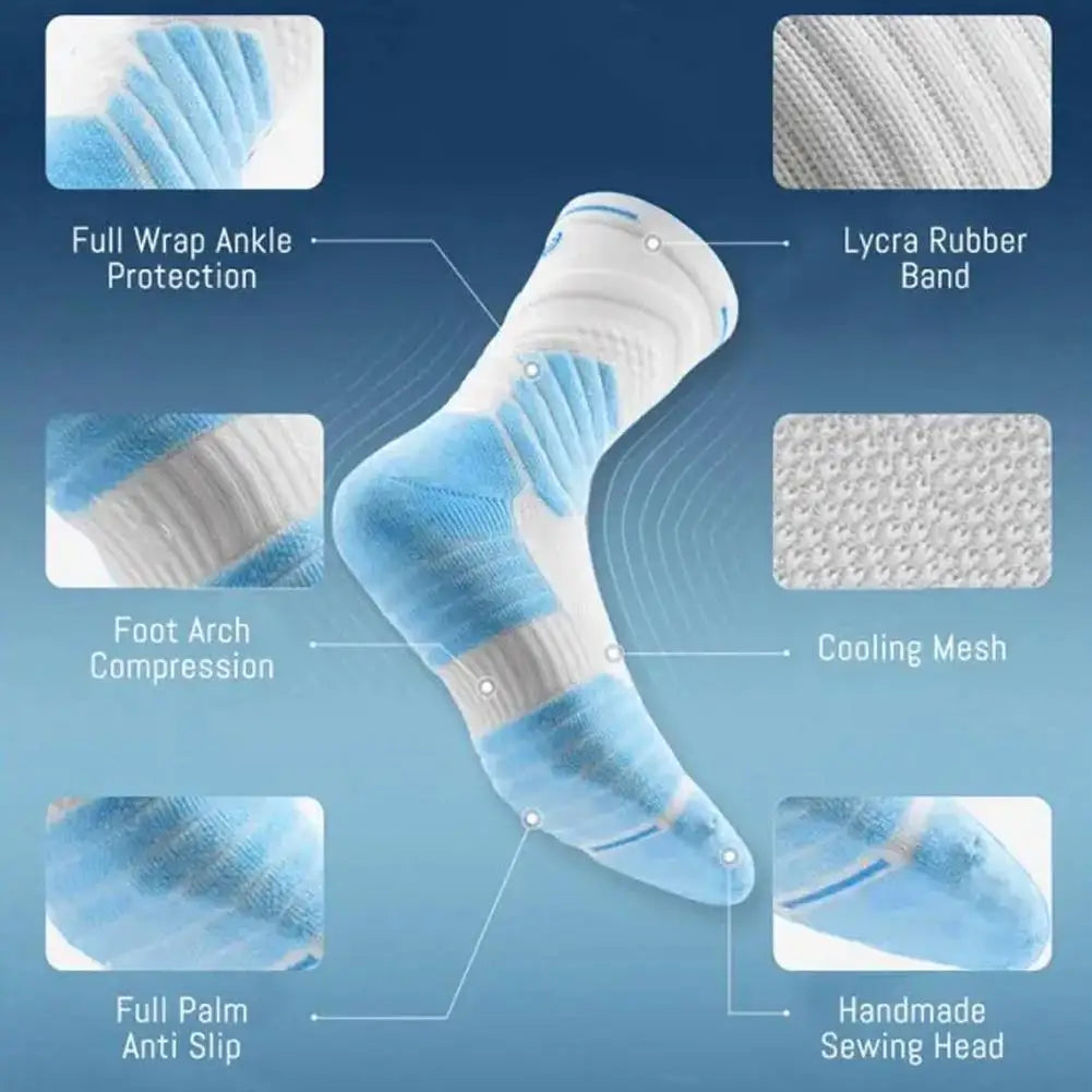 Men's Elite Thick Basketball Socks – Towel Bottom & High-Top