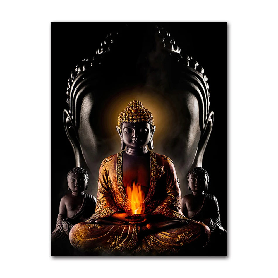 Buddha Canvas Wall Art | Unframed Buddhism Poster Print