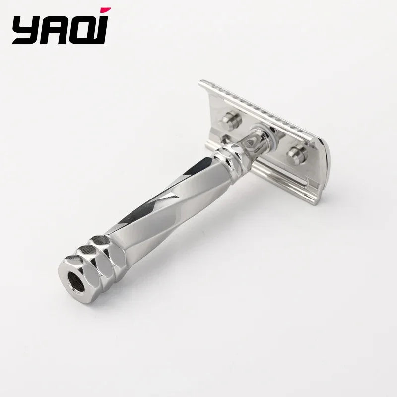 2026 Hot Sale Yaqi Cerberus Stainless Steel Safety Razor 0.65mm Blade Gap Cerberus Stainless Steel Safety Razor 77mm Handle Peaceful Pleasures Health and Wellness
