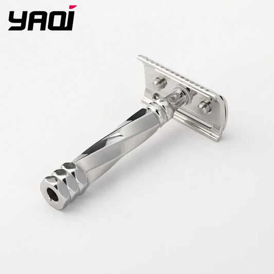 2026 Hot Sale Yaqi Cerberus Stainless Steel Safety Razor 0.65mm Blade Gap Cerberus Stainless Steel Safety Razor 77mm Handle Peaceful Pleasures Health and Wellness