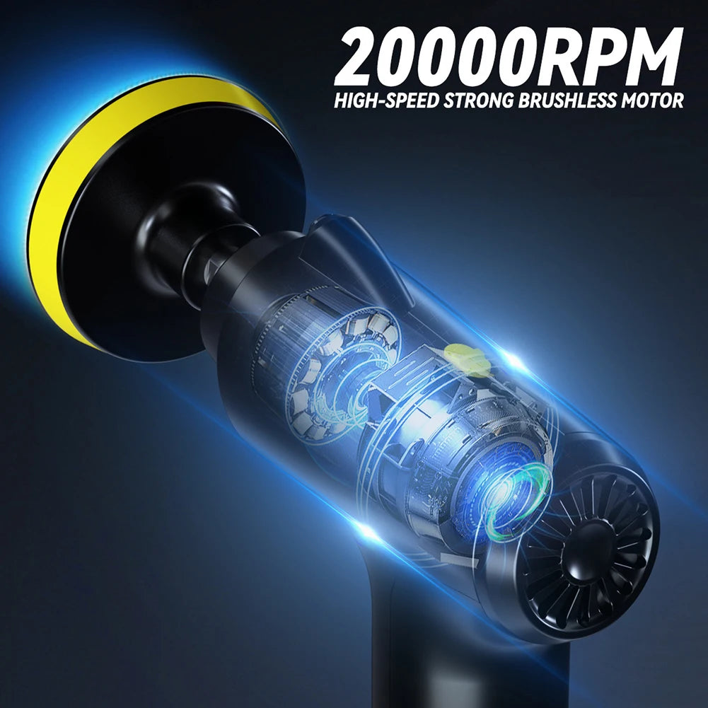 Car Polishing Machine With Adjustable 3-Speed Wireless Waxing Machine For Cleaning Waxing Repairing Car Parts Electric Tools Peaceful Pleasures Health and Wellness