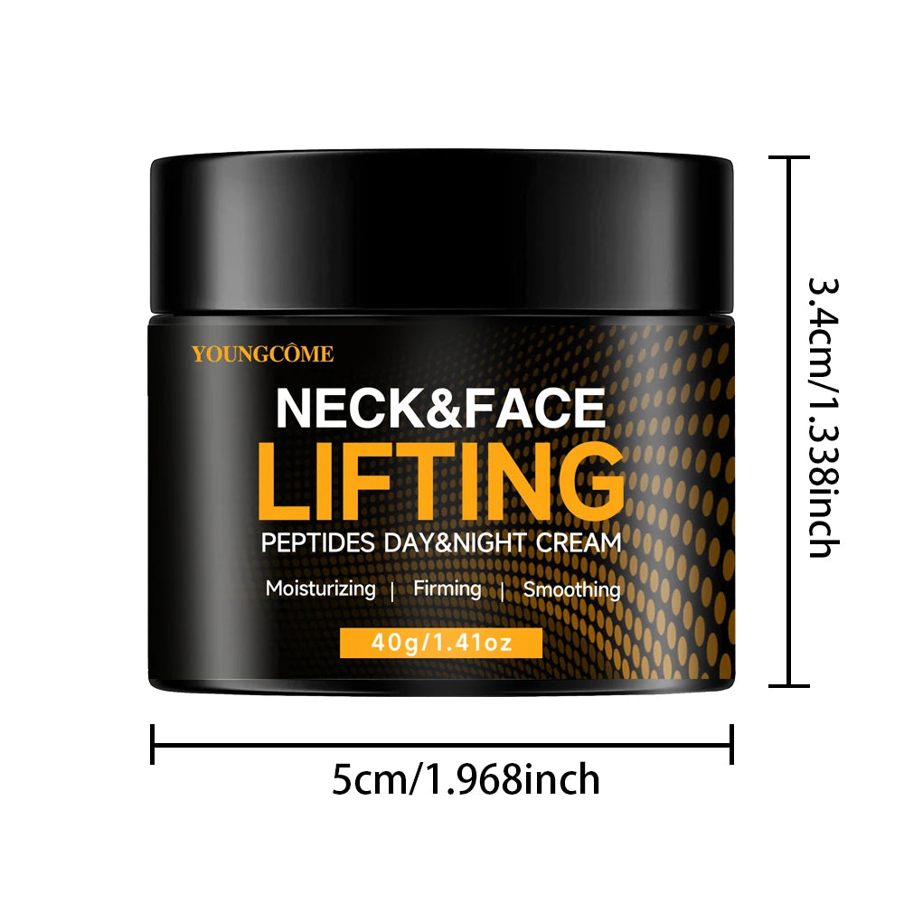 Neck & Face Lifting Peptides Neck Facial Cream Moisturiser Anti aging Firming Smoothing Neck Skin Care Repair Fade Fine Lines Peaceful Pleasures Health and Wellness 40g