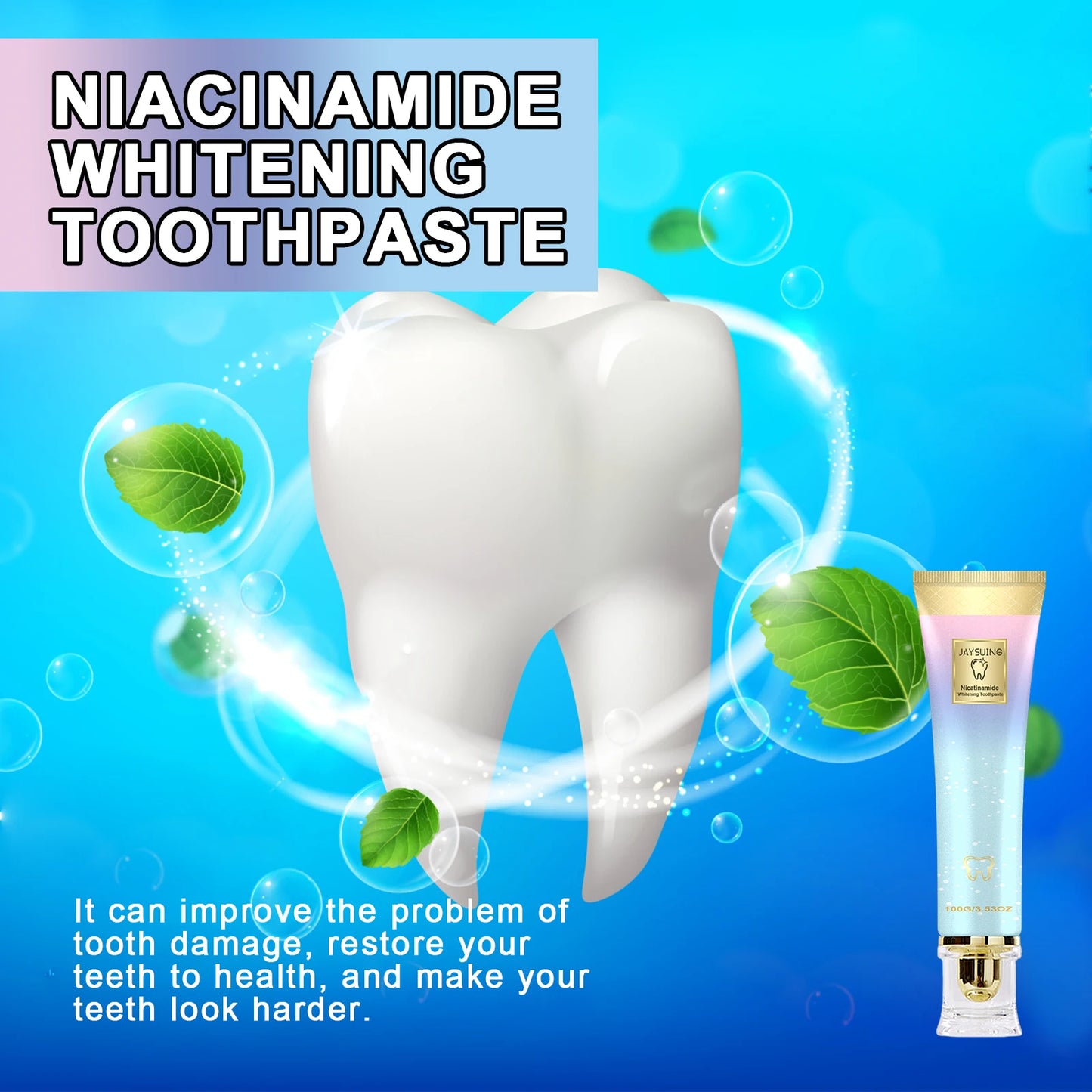 Jaysuing Niacinamide Whitening Toothpaste | Fresh Breath 100g
