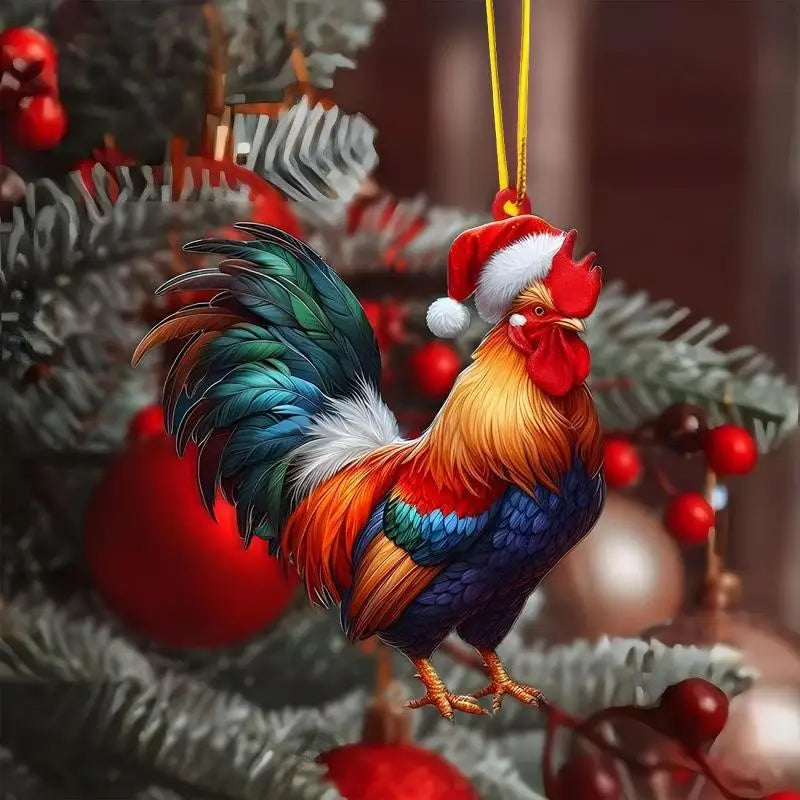 Acrylic Christmas Tree Hanging Ornament | 2D Flat Xmas Pendant
