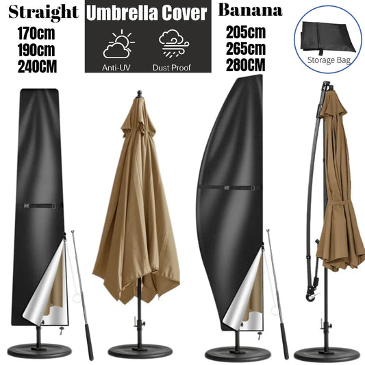 Waterproof Patio Umbrella Cover 210D Oxford | Cantilever & Straight Patio Umbrella Cover Peaceful Pleasures Health and Wellness