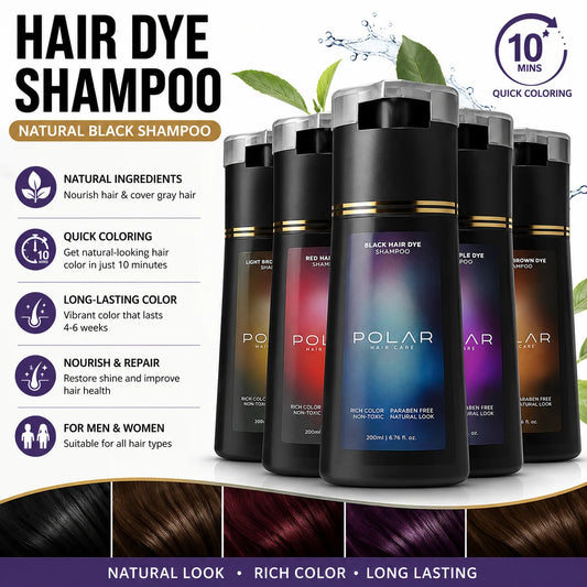 Gray Coverage Color-Dyeing Shampoo 200ml – Black Brown Purple Hair Color Shampoo Peaceful Pleasures Health and Wellness