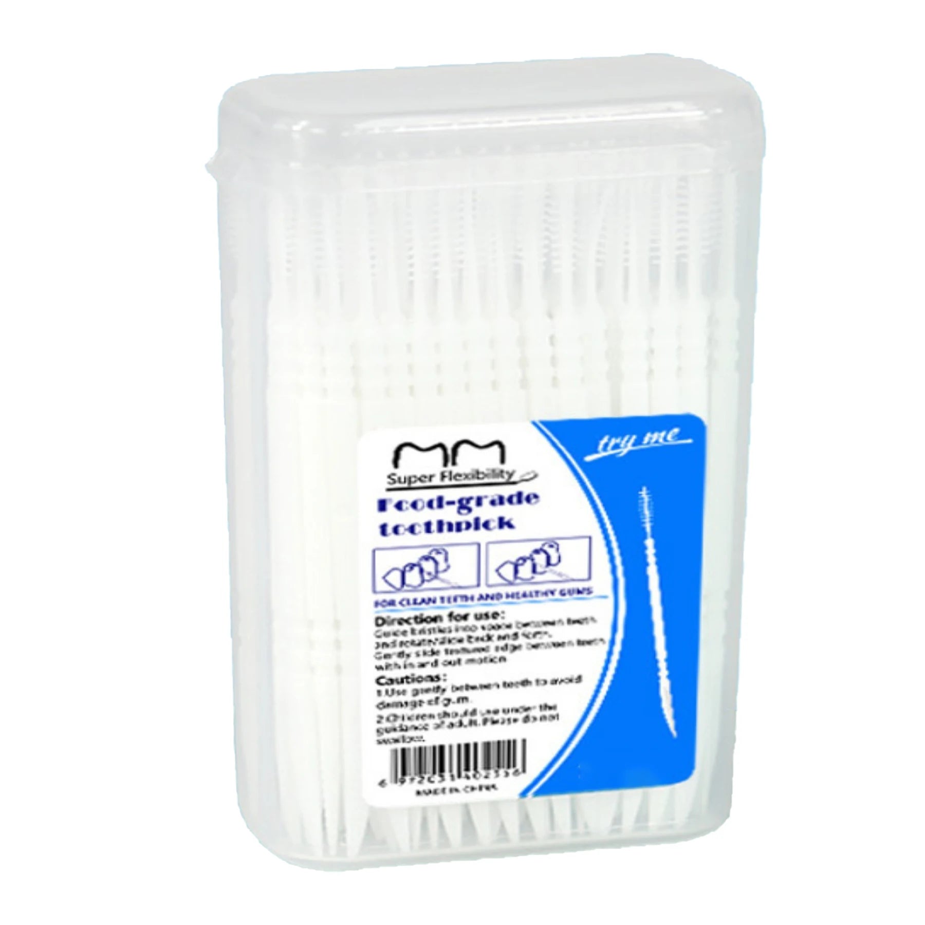 Portable Ultra-Fine Toothpicks, Disposable Family Box, Double-Head High-End Personalized Creative Fruit Sticks Dental Floss Peaceful Pleasures Health and Wellness white 1 box 100pcs