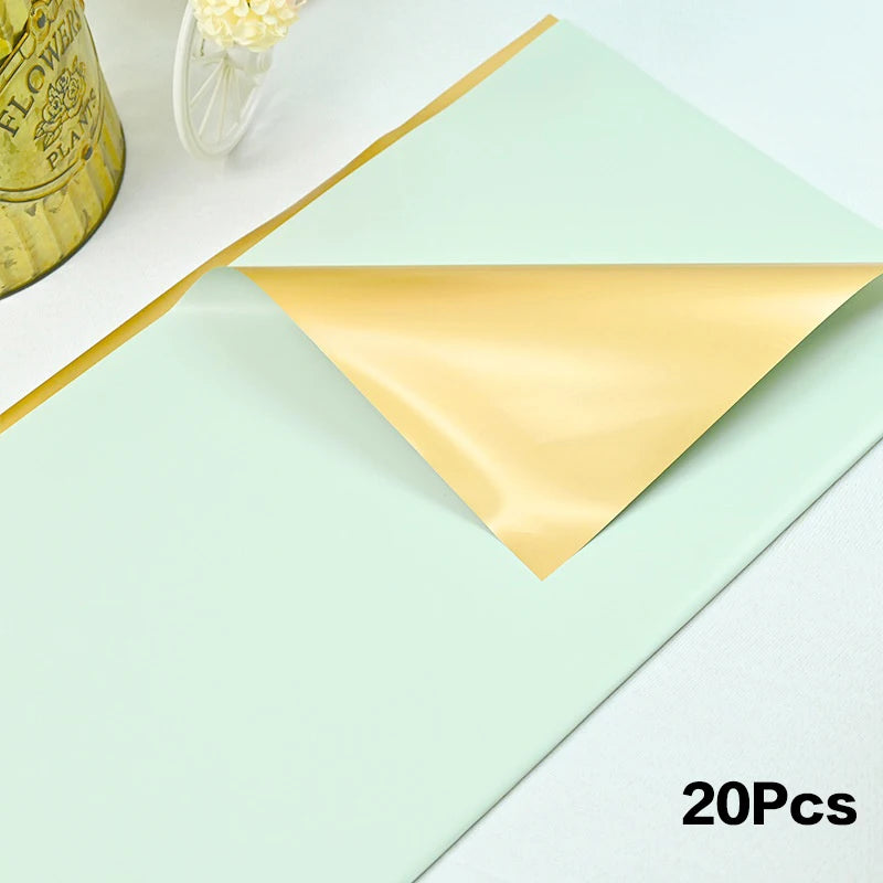 20Pcs Waterproof Two-Sided Floral Wrapping Paper 58×58cm