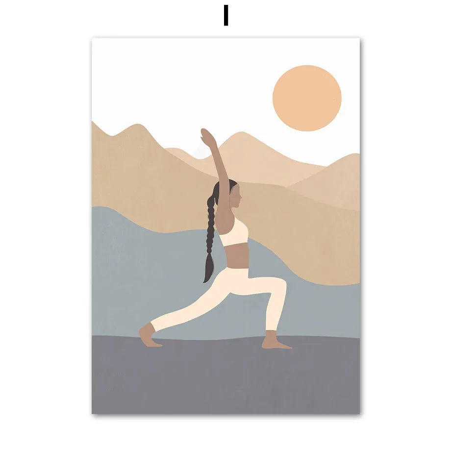 Calming Zen Canvas Painting Nordic Posters Prints Wall Art Pictures For Living Room Home Decor Boho Lotus Yoga Girl Meditation Peaceful Pleasures Health and Wellness T80475-09 50x70cm Unframed