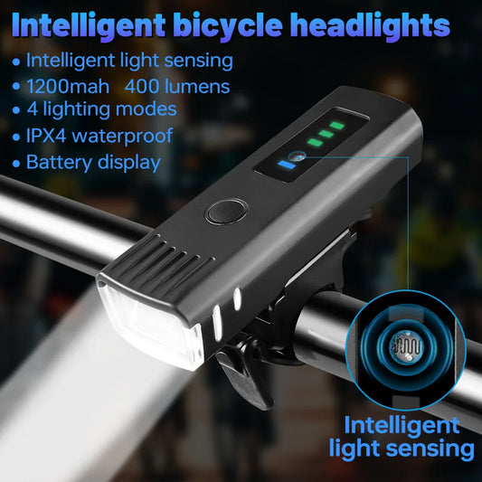 X-Tiger 400 Lumen USB Rechargeable Bike Front Light | IPX5 Bicycle Front Light Oasis Select