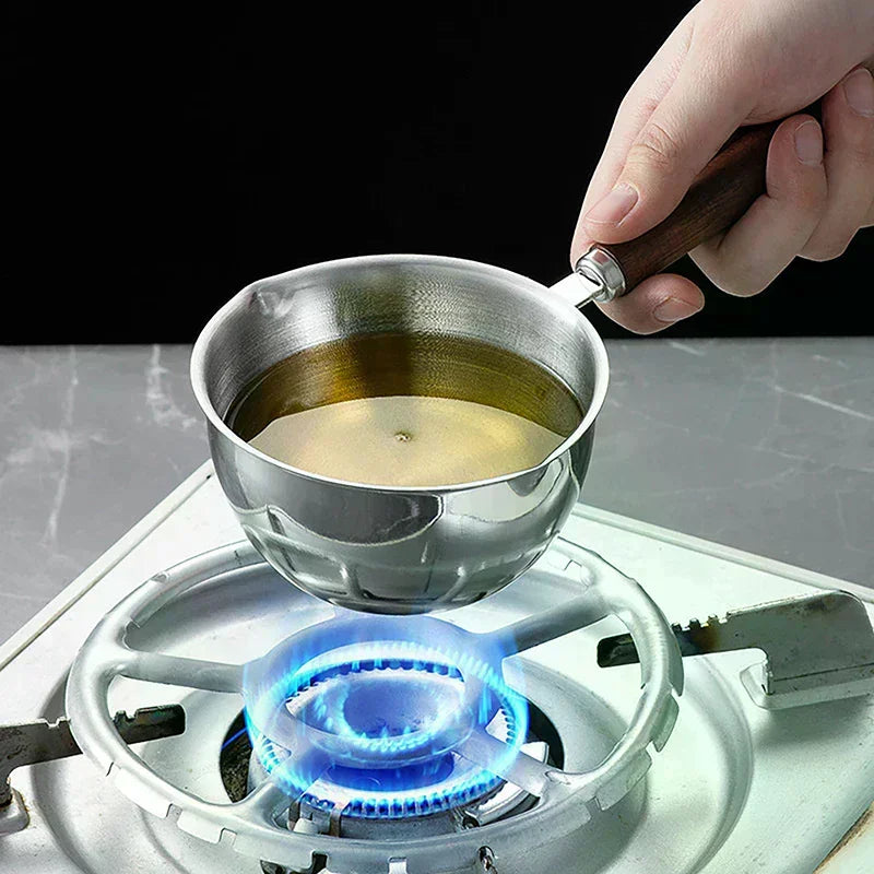 Stainless Steel Long Handle Wax Melting Pot & Butter Warmer Melting Pot Peaceful Pleasures Health and Wellness
