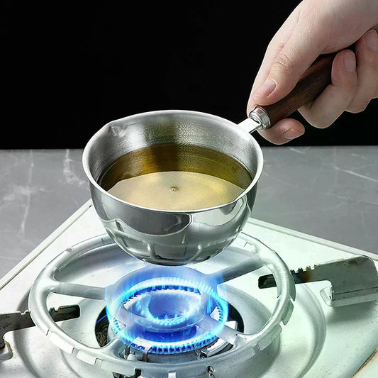Stainless Steel Long Handle Wax Melting Pot & Butter Warmer Melting Pot Peaceful Pleasures Health and Wellness
