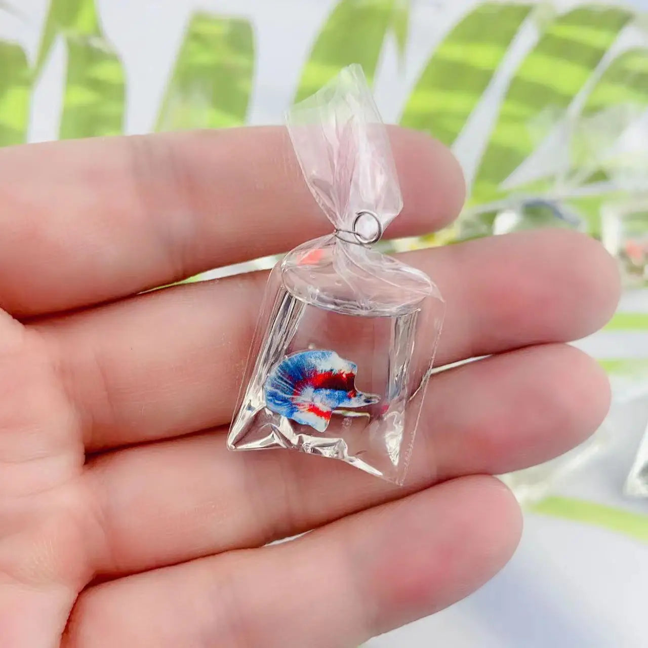1pcs Coral Fish Bag Resin Charms Ocean Transparent Small Fish in Water Bag Jewelry Pendant Jewelry Handmade DIY Material Decor Peaceful Pleasures Health and Wellness 2