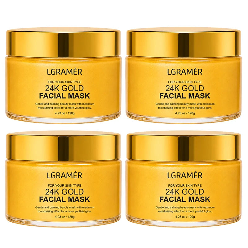 24K Gold Anti-Aging Face Mask – Moisturizing & Pore Minimizing