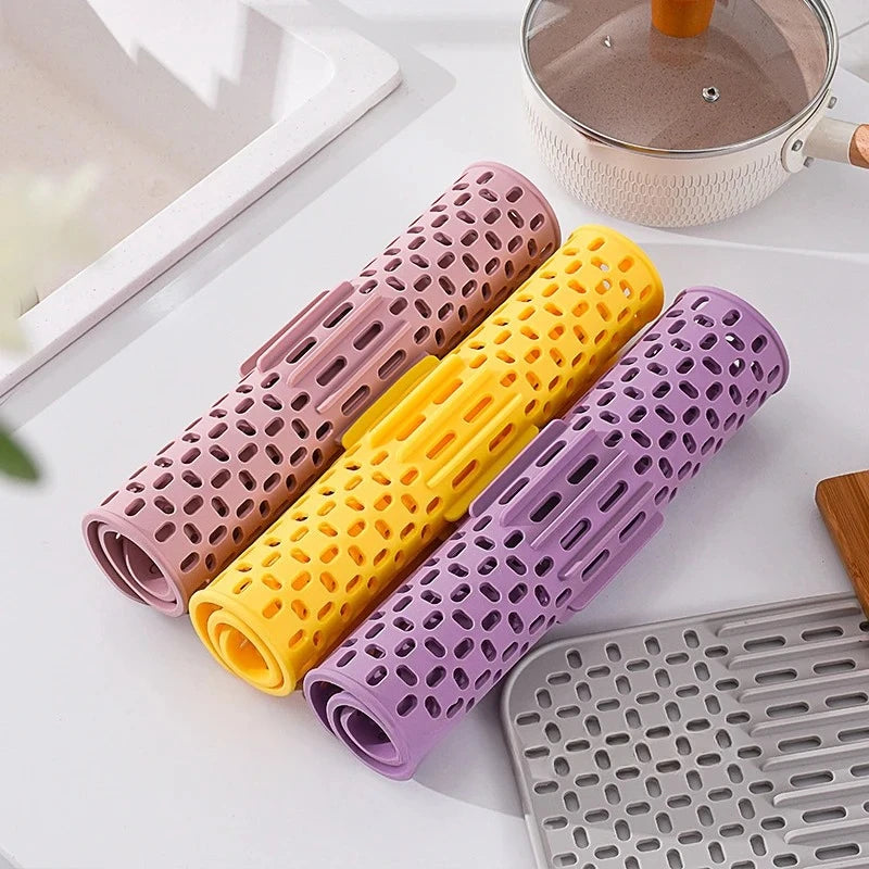 Silicone sink mat protector Multipurpose Heat Resistant Pad Counter Dishwasher Safe Non-Slip Dish Drying mat Kitchen accessories Peaceful Pleasures Health and Wellness
