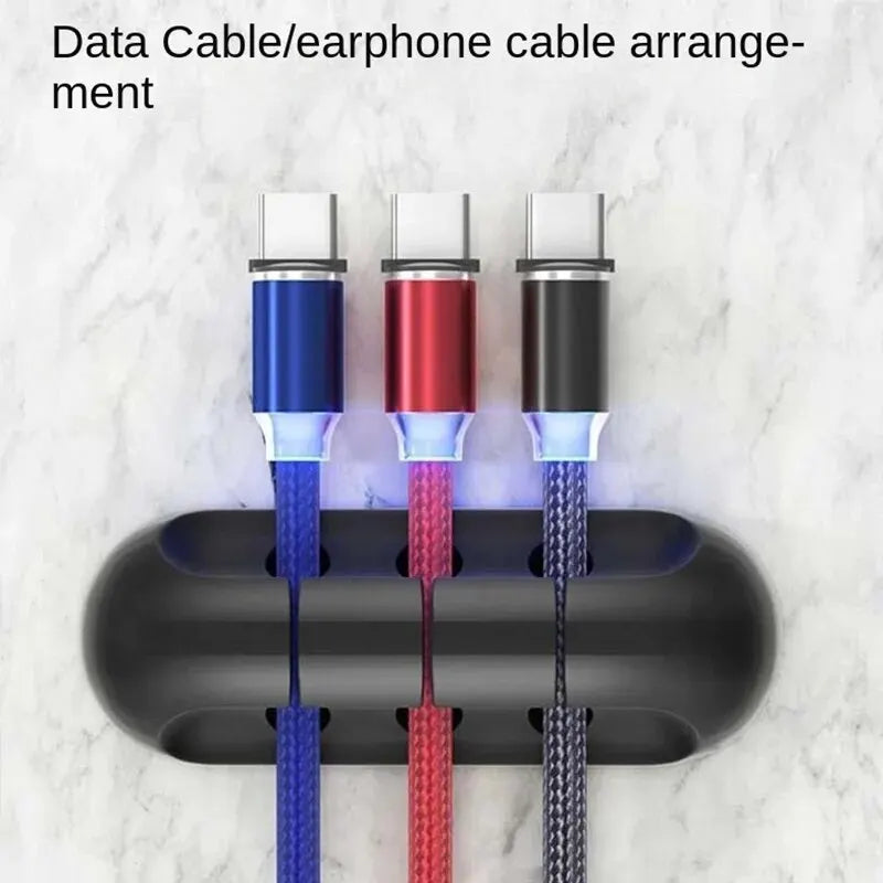 Silicone Self-Adhesive Desktop Cable Organizer & Cord Manager