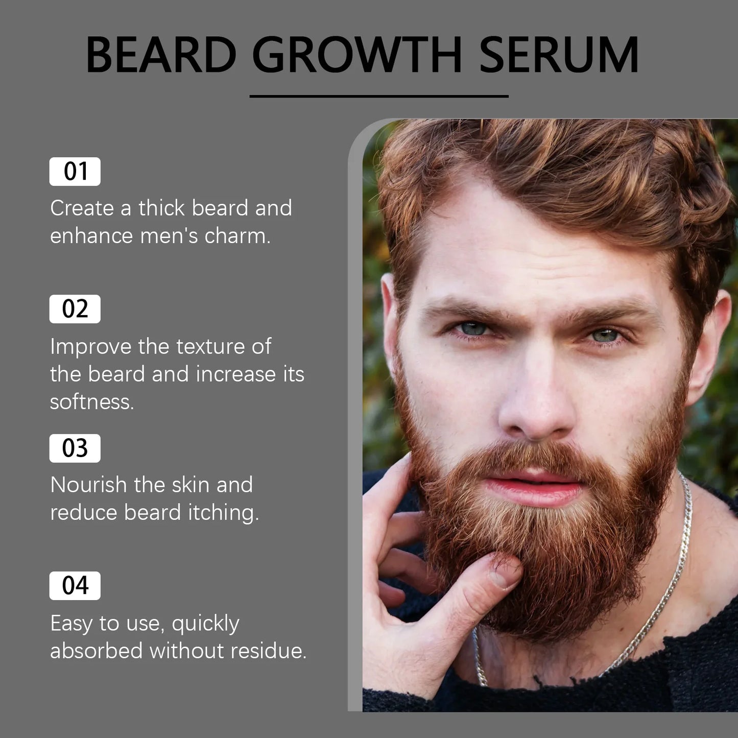 East Moon Beard Growth Serum Set | Thicker, Softer Beard Care