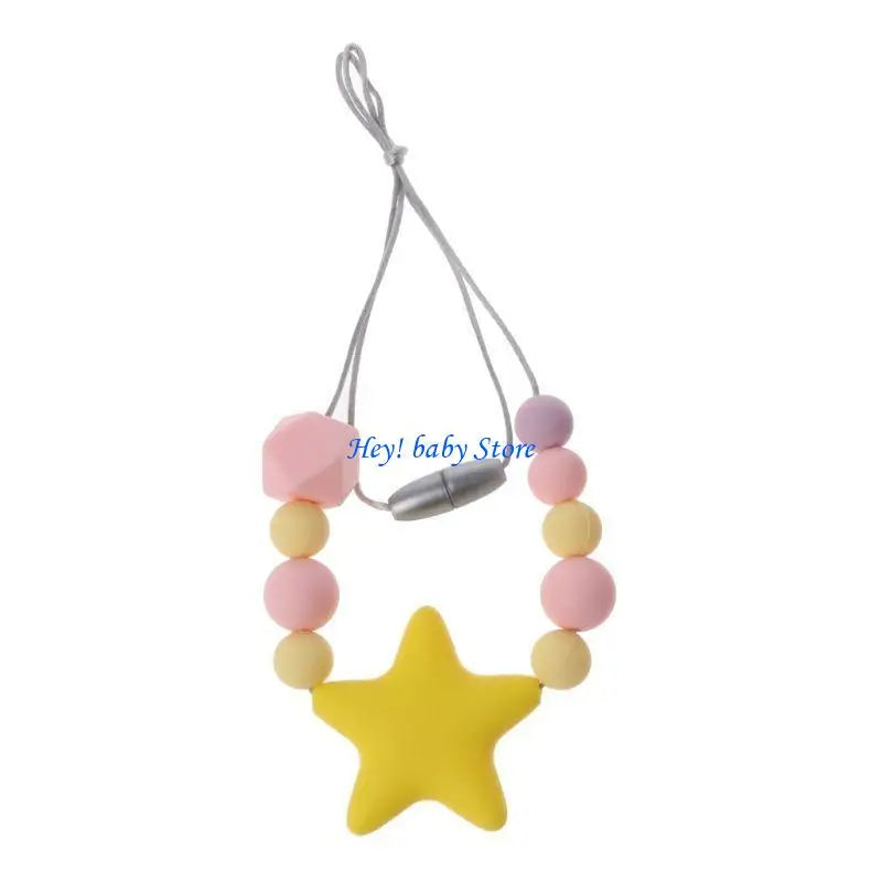 Silicone Teething Necklace | Sensory Chewing Pendant for Babies