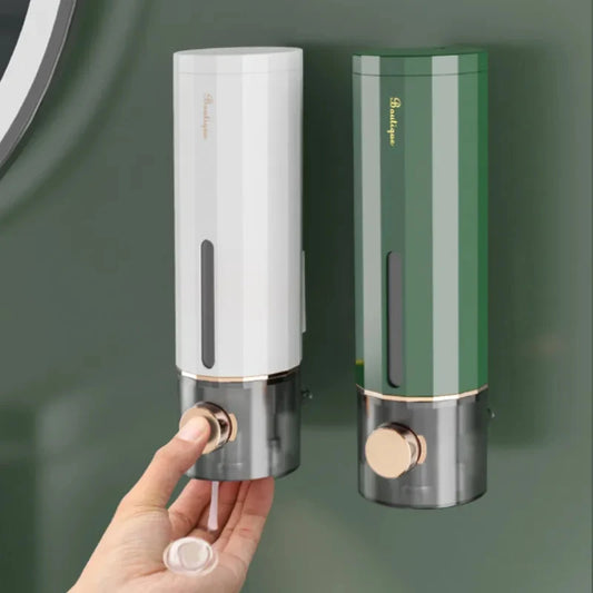 Wall-Mounted Soap Dispenser 450ml – Manual Pump for Home Soap Dispenser Peaceful Pleasures Health and Wellness