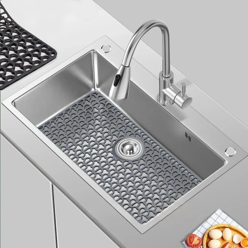 big size Sink Protectors for Kitchen Sink with Drain,Kitchen Sink Grid,Heat-Resistant mat,Silicone Sink Mat for Bottom of sink Peaceful Pleasures Health and Wellness
